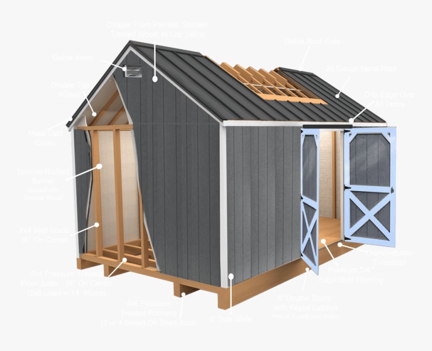 Wa Utility Shed Illustration - Shed, HD Png Download