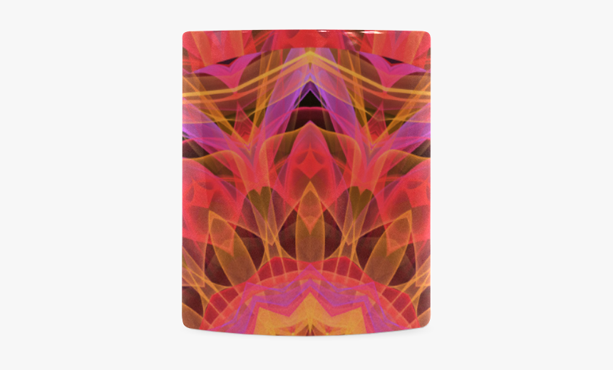 Abstract Peach Violet Mandala Ribbon Candy Lace White - Modern Art, HD Png Download