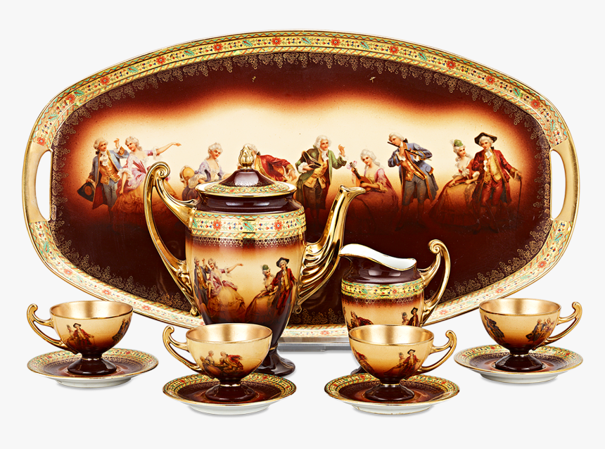 Bohemian Porcelain Tea Set - Saucer, HD Png Download