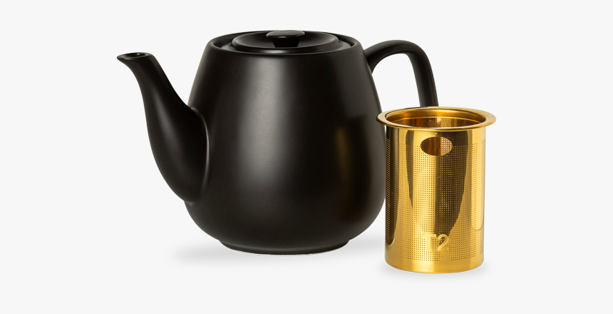 T2 Teaset Hugo Black Teapot Small - Teapot, HD Png Download