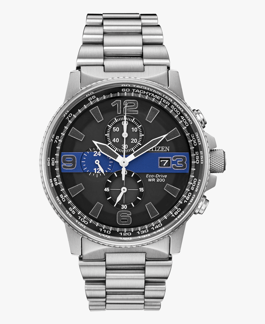Citizen Thin Blue Line Watch, HD Png Download