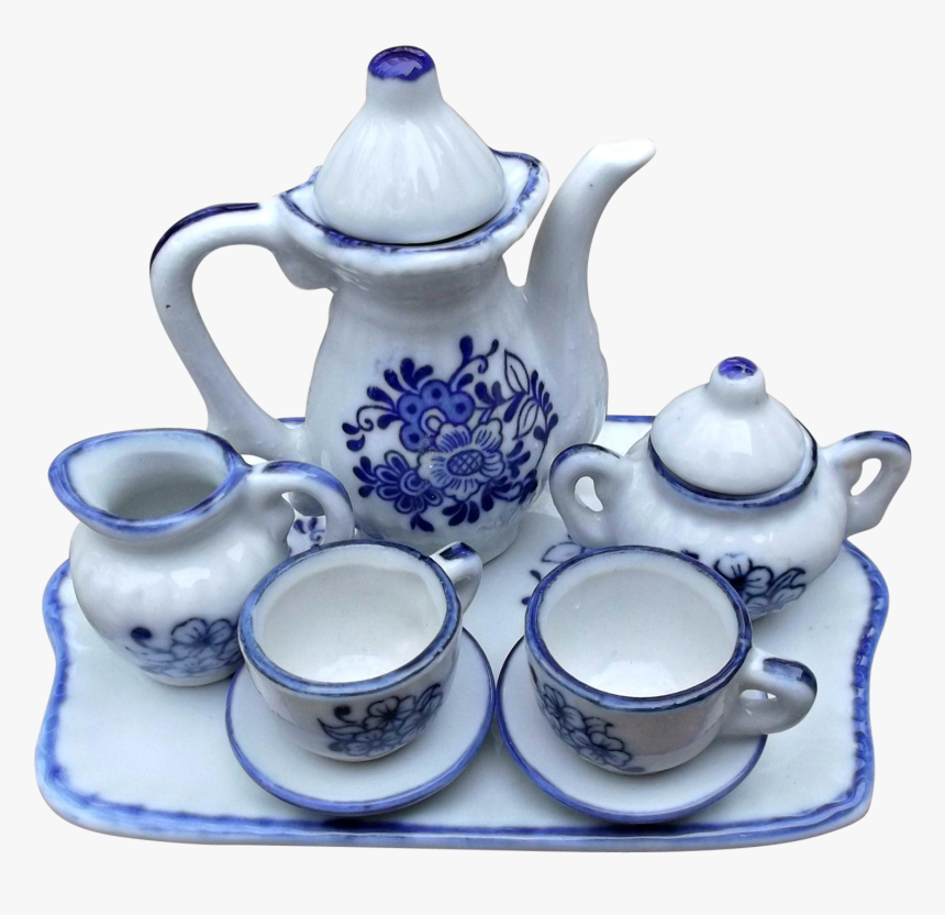 Purple Iris Miniature Porcelain Tea Set - Small Tea Sets, HD Png Download