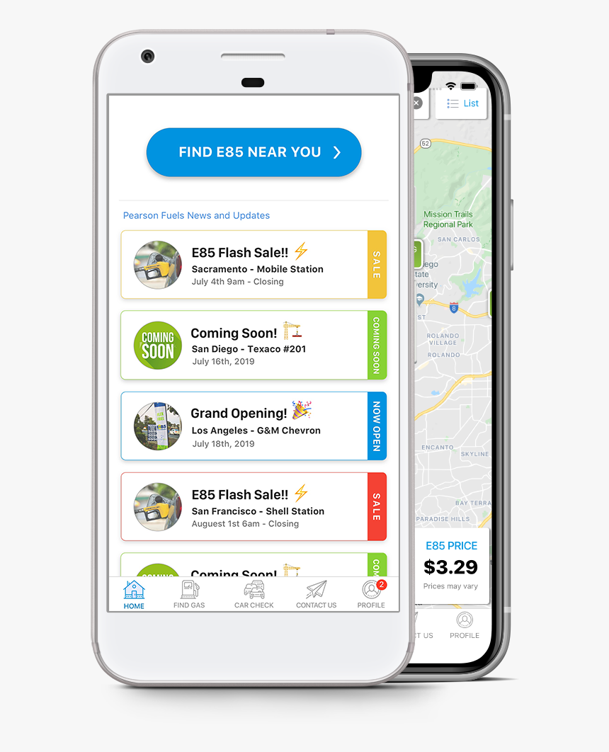 E85 Gas App For Android And Ios - Iphone, HD Png Download