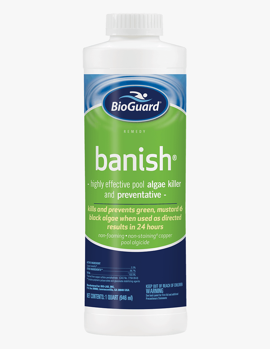 23500bio Bioguard Banish Algaecide - Bottle, HD Png Download