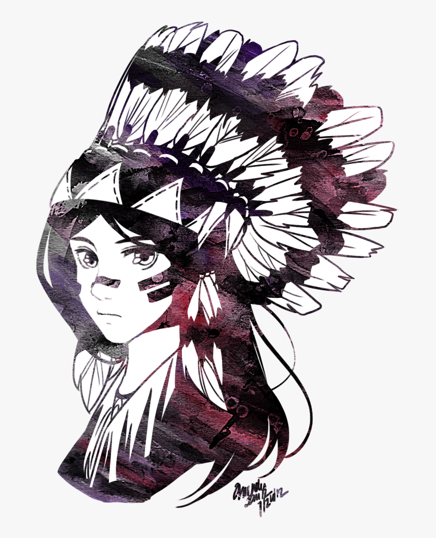 Transparent Indian Headband Clipart - Anime Girl With Headdress, HD Png Download