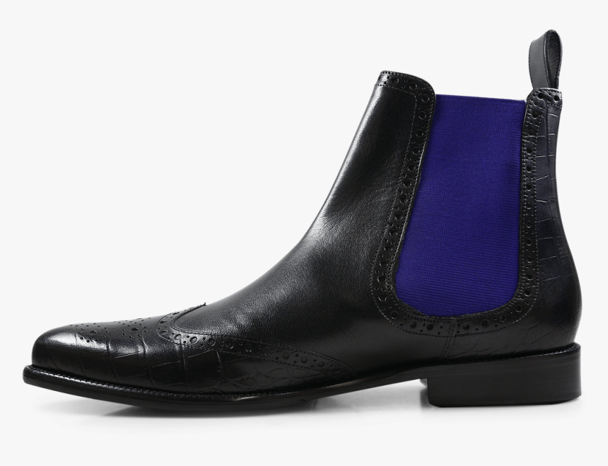 Ankle Boots Erol 32 Black Elastic Purple Flame - Chelsea Boot, HD Png Download