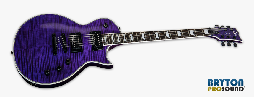 Esp Ltd Ec 1000fm See Thru Purple Flame Maple Seymour - Esp Ltd Ec 401 Gloss Black, HD Png Download