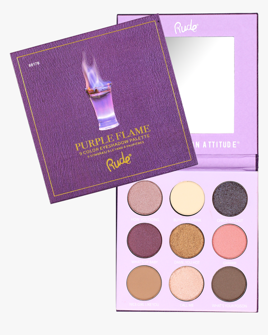 Paleta De Sombras Purple Flame, , Hi-res - Rude Paleta Purple Flame, HD Png Download