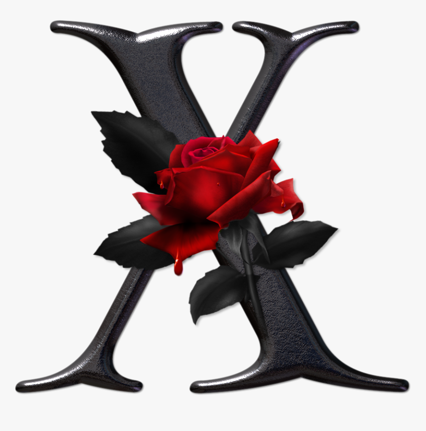 Transparent Rosas Rojas Png - Letras Negras Con Flores, Png Download