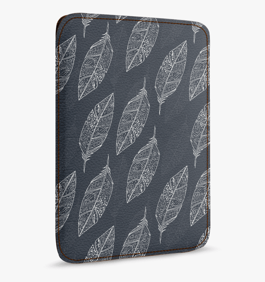 Dailyobjects Tribal Feathers Grey Real Leather Sleeve - Coin Purse, HD Png Download
