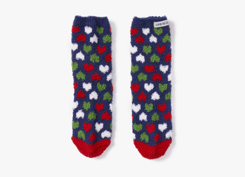 Holiday Heart Pattern Snuggle Socks - Sock, HD Png Download