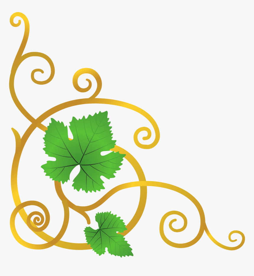 Heart Leaves And Vines Clipart Graphic Transparent - Leaf Transparent Background Transparent Vines, HD Png Download