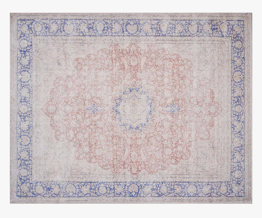 Lucca- Terracotta/blue Rug - Carpet, HD Png Download