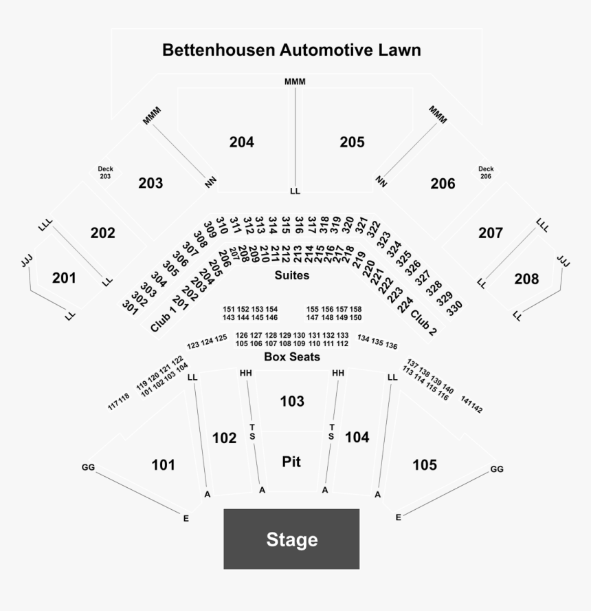 Tinley Park Section 104 Row Z, Hd Png Download , Transparent Png Image - Pngitem