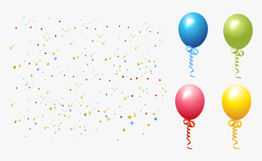 Confeti Globos Png, Transparent Png
