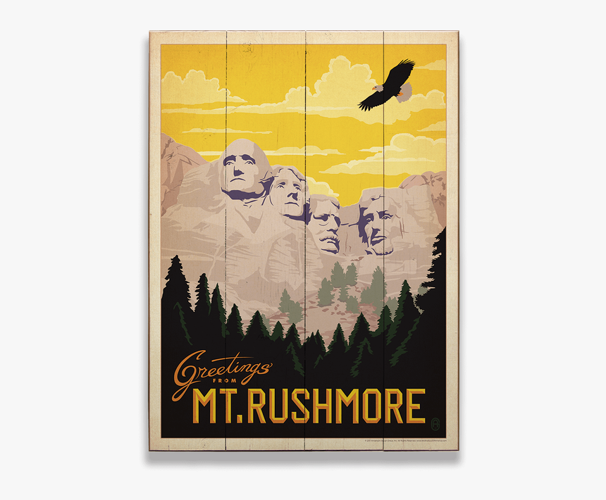 Mount Rushmore Vintage Postcard, HD Png Download