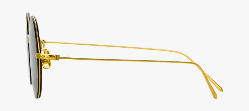 Zaha Round Sunglasses In Yellow Gold - Brass, HD Png Download