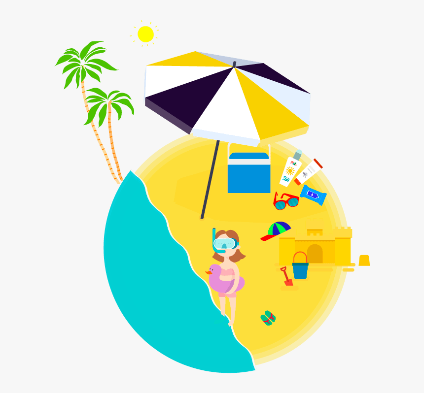 Beach , Png Download - Umbrella, Transparent Png