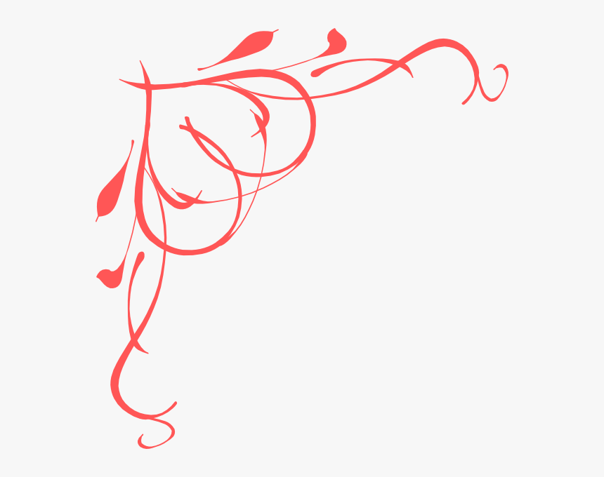 Vine Heart5 Clipart - Red Swirls Transparent, HD Png Download