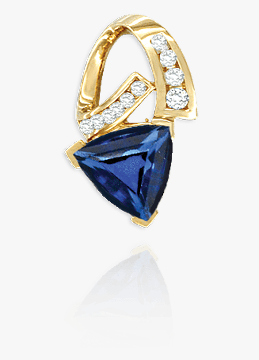 14k Gold Triangle Pendants - Diamond, HD Png Download