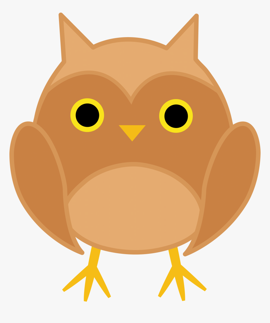 Transparent Cute Owls Clipart - Brown Owl Clip Art, HD Png Download