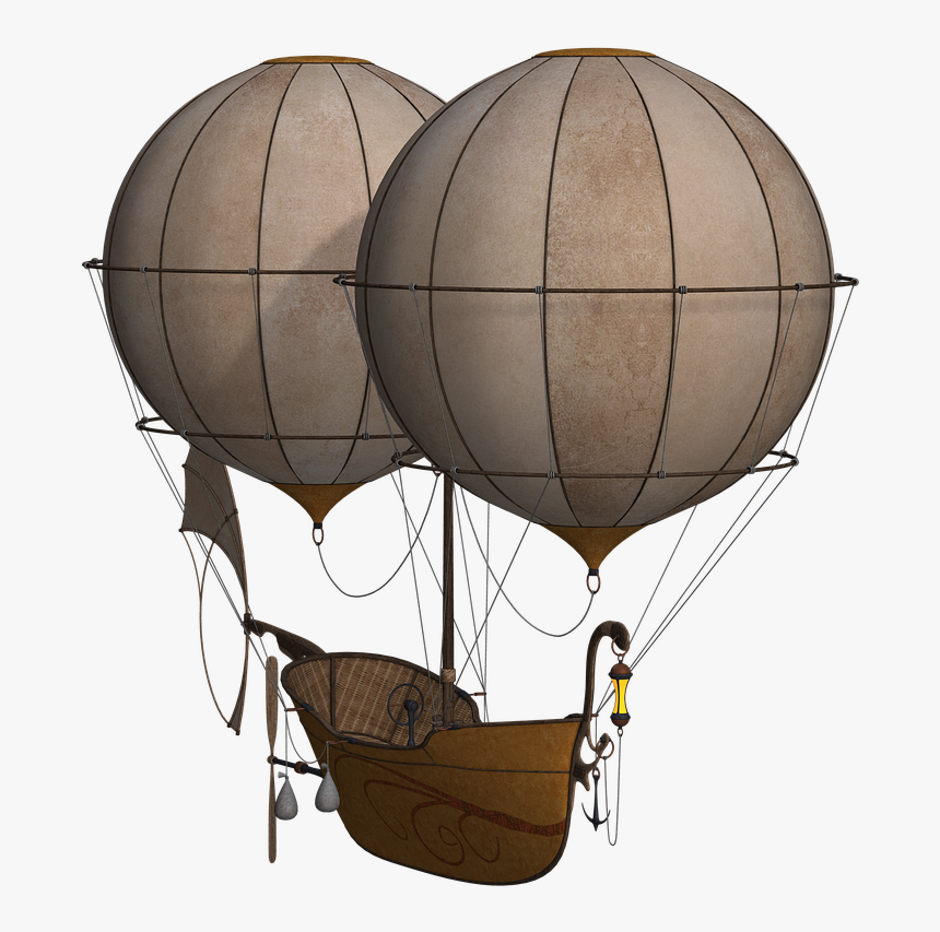 Steampunk Hot Air Balloon Png, Transparent Png