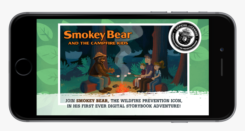 Image Of Iphone With Smokey Bear Game On Screen - Smartphone, HD Png Download