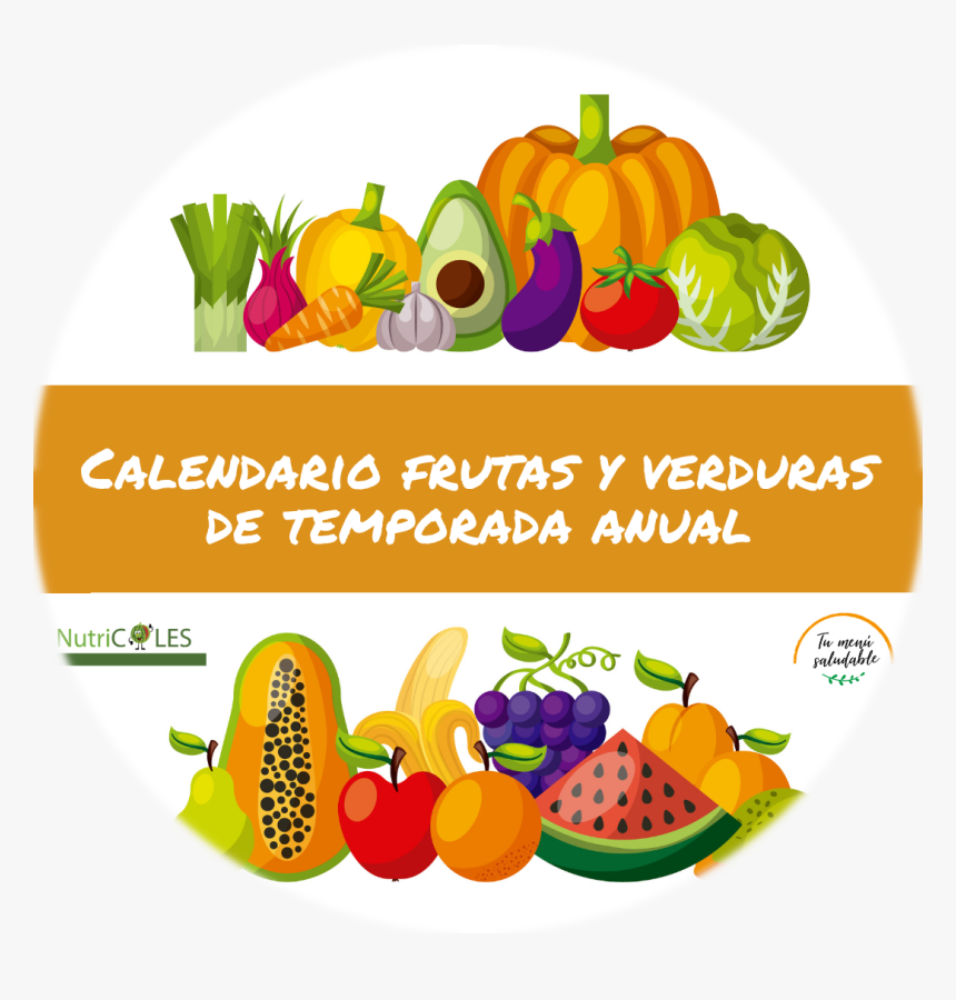 Calendario Frutas Y Verduras De Temporada Anual - Illustration, HD Png Download