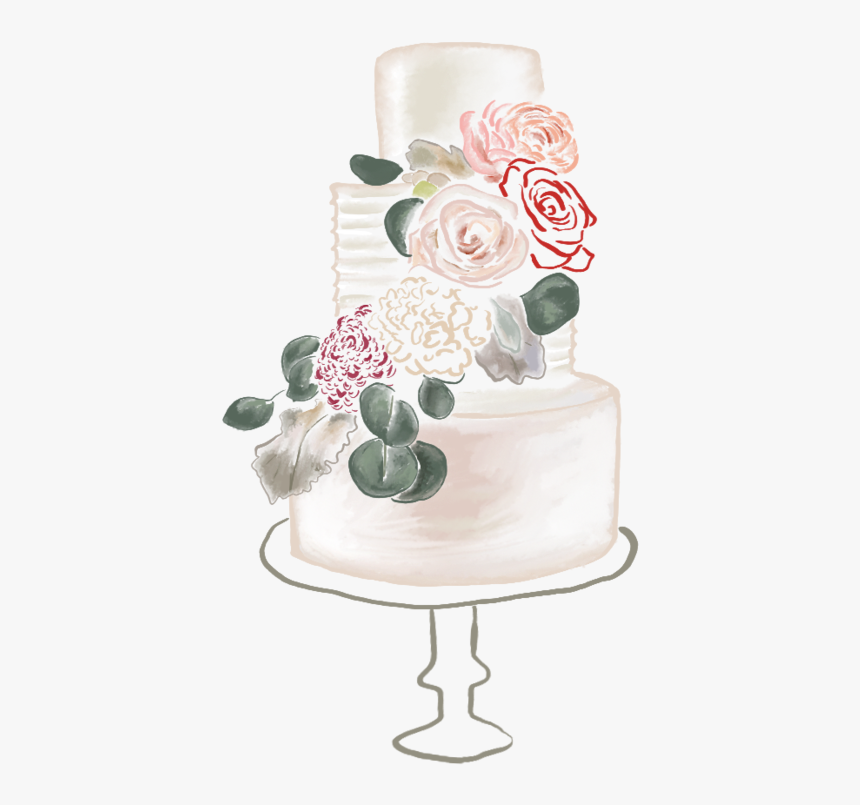 Wedding-cake - Wedding Cake, HD Png Download