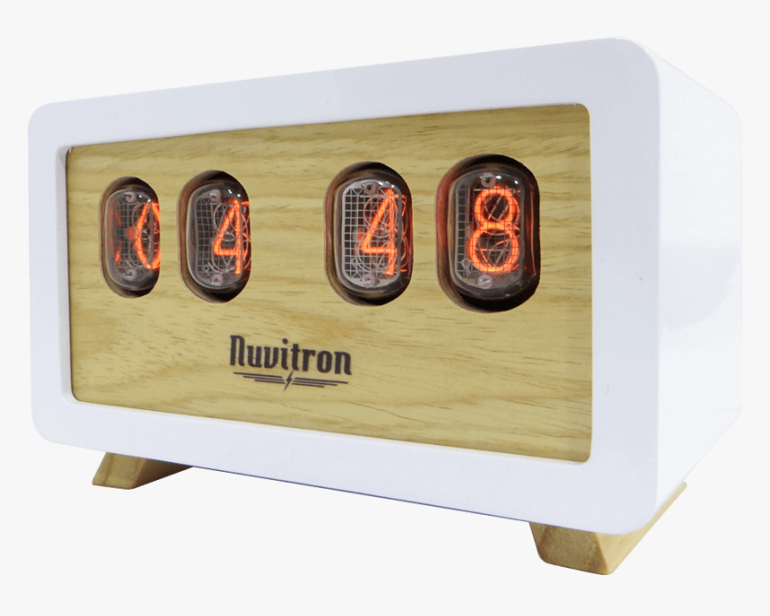 Nuvitron White Postmodern Nixie Tube Clock - Table, HD Png Download