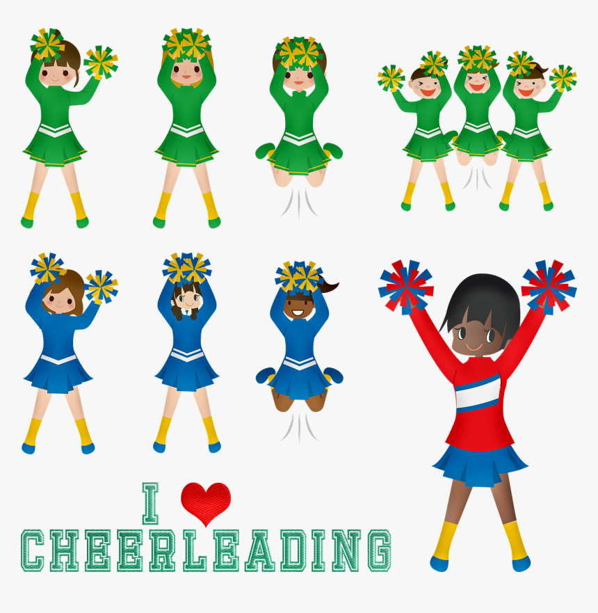 Cheerleading, Cheerleader, Afro American, Girl, Team,, HD Png Download
