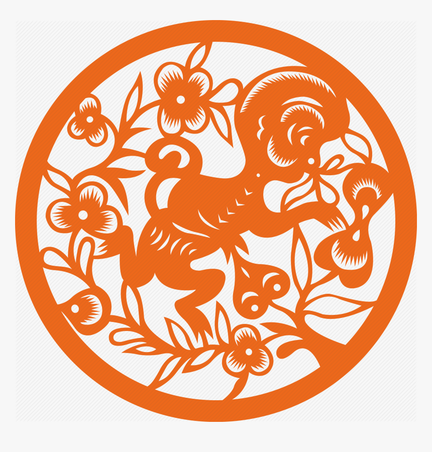 Chinese Zodiac Monkey Red, HD Png Download