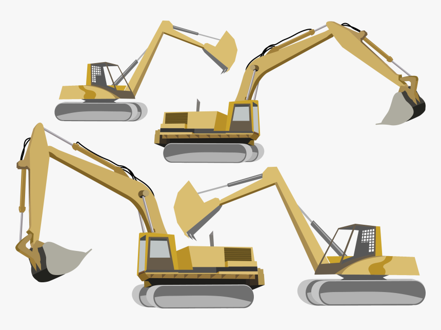 Excavator Heavy Equipment Euclidean Transprent Png - Excavator, Transparent Png