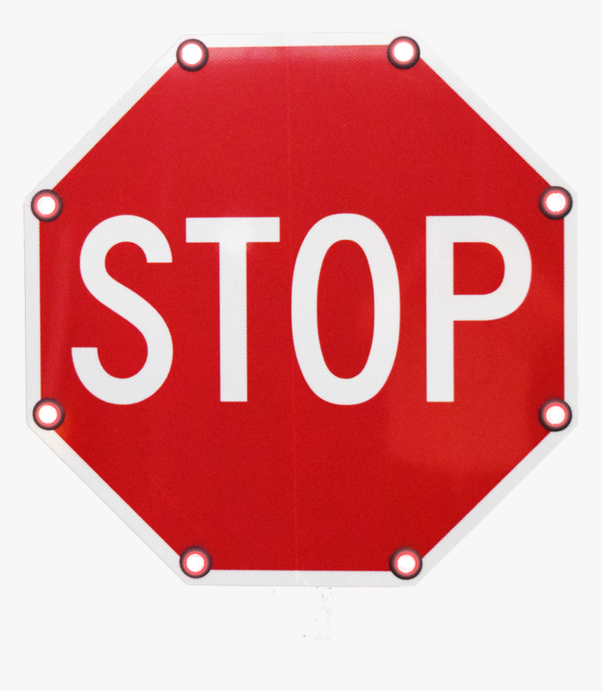 Solar Flashing Led Stop Sign - Free Printable Printable Stop Sign Pdf, HD Png Download