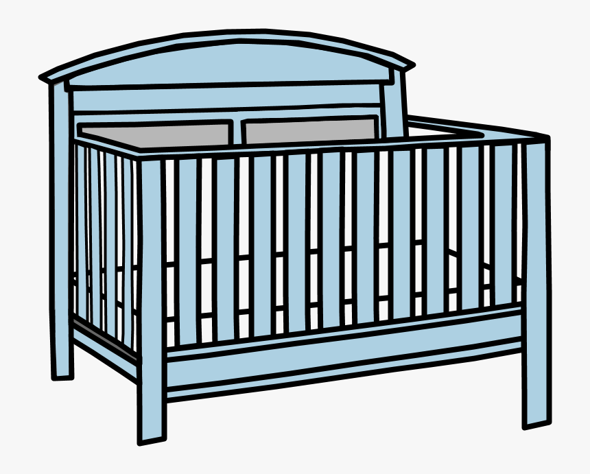 Crib, Light Blue, Gray - Cradle, HD Png Download