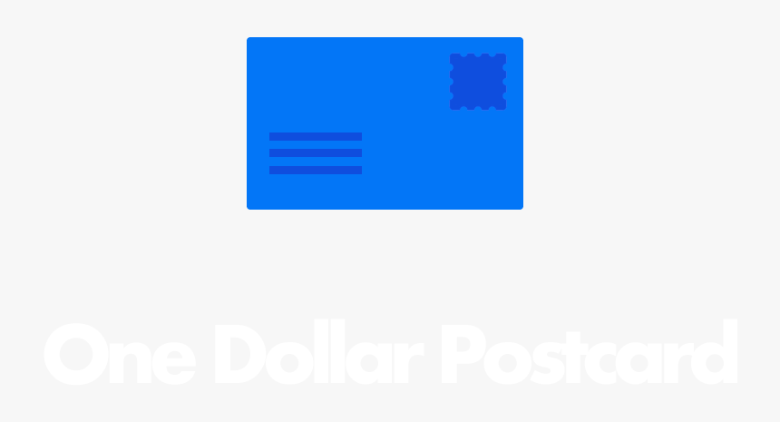 One Dollar Postcard - Electric Blue, HD Png Download