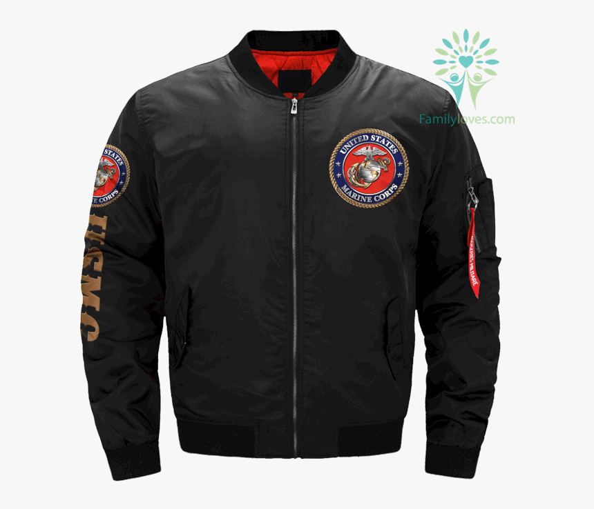 United States Marine Corps Veteran Over Print Jacket - Jaket Bomber Coast Guard, HD Png Download