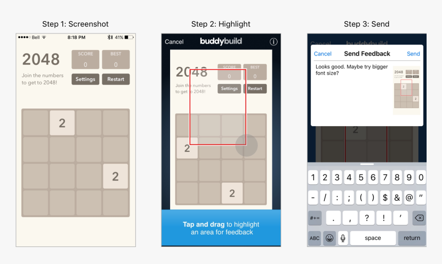 Phone Feedback - Buddybuild Ios Feedback, HD Png Download