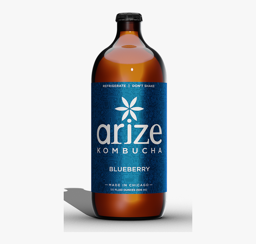 Arize 17oz Blueberry - Arize Kombucha, HD Png Download