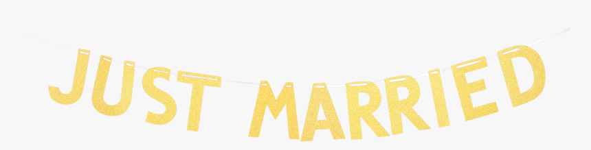 Just Married Girlande , Png Download - Signage, Transparent Png
