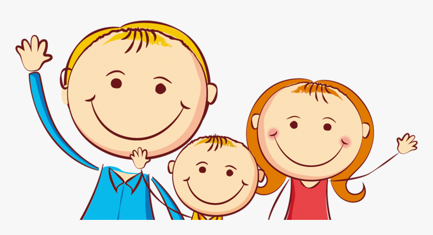 Cartoon Download Clip Art - Family Of Three Clipart, HD Png Download