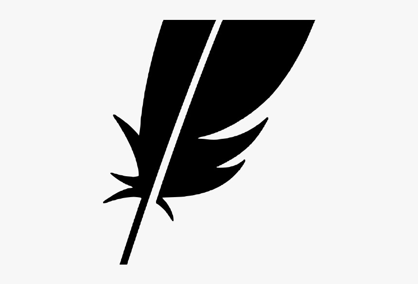 Quill Pen, Write, Silhouette, Author, Ink, Feather, - Graphic Design, HD Png Download