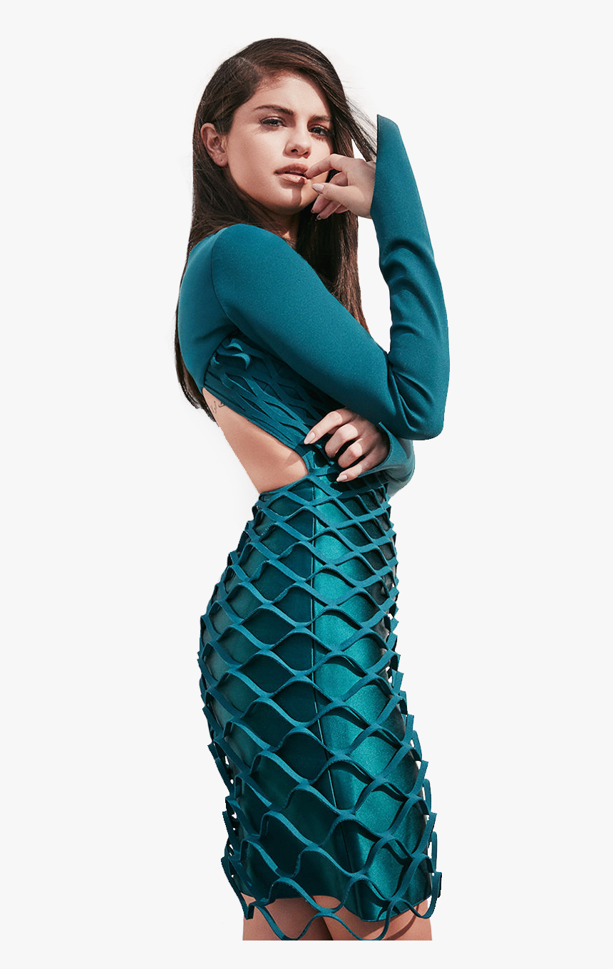 Selena Gomez On Chris Evans , Png Download - Selena Gomez In Blue Dress, Transparent Png