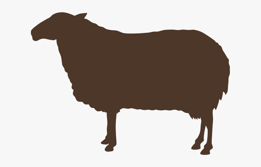 Cow Clipart Digestive System - Sheep Vector Silhouette Png, Transparent Png