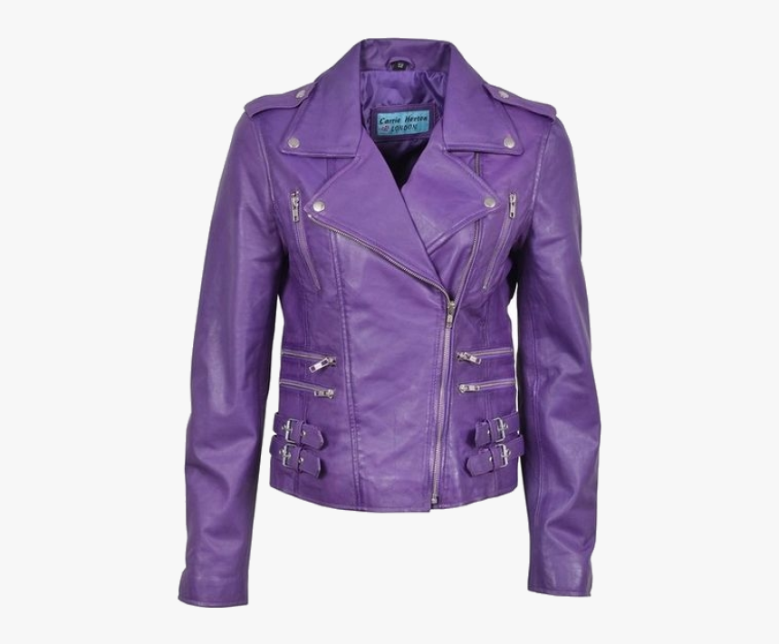 Purple Leather Look Jacket, HD Png Download