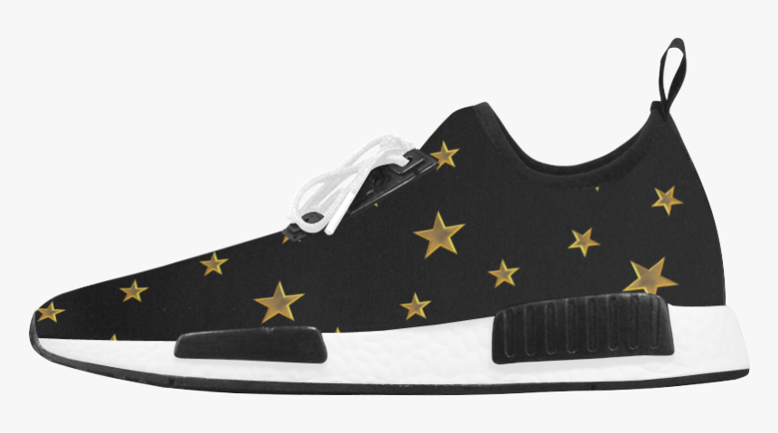 Twinkle Twinkle Little Star Gold Stars On Black Women’s - Floral Running Shoes, HD Png Download