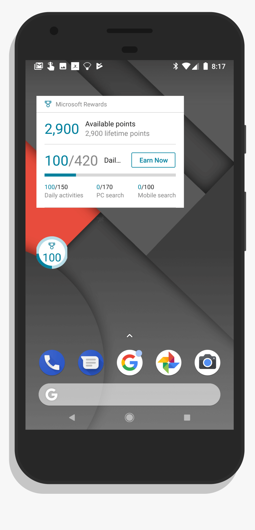 Bing Rewards Widgets - Mobile Phone, HD Png Download