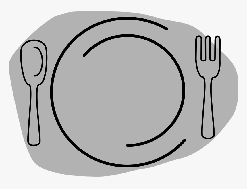 Fork Knife And Plate Clip Art, HD Png Download