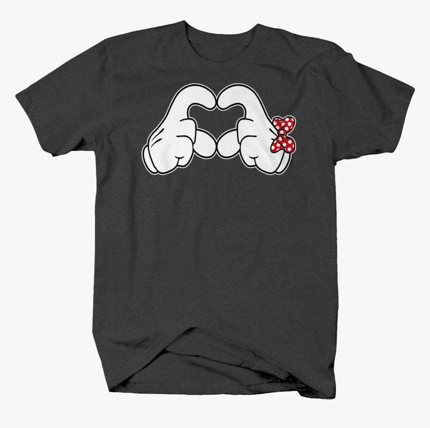 White Mouse Hand Holding Up Love Symbol Polka Dot Red - Mens Funny Breast Cancer Shirts, HD Png Download