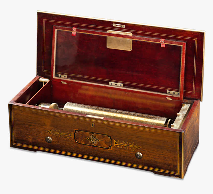 Grand Format Cylinder Music Box By Nicole Frères - Drawer, HD Png Download